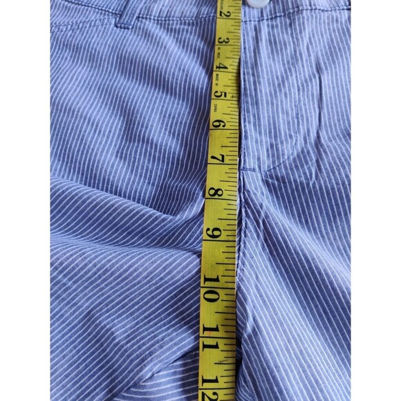 Riders by Lee Blue strip Stretch Capri Pants Cotton Blend Elastic Waist Plus Siz - Picture 5 of 9